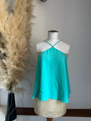 Top d’été fluide menthe 36/S