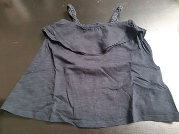 Robe à volants bebe fille 3 mois bleu marine neuve ete bretelles