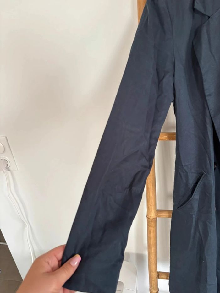 Trench long bleu marine - VILA taille M - photo numéro 8