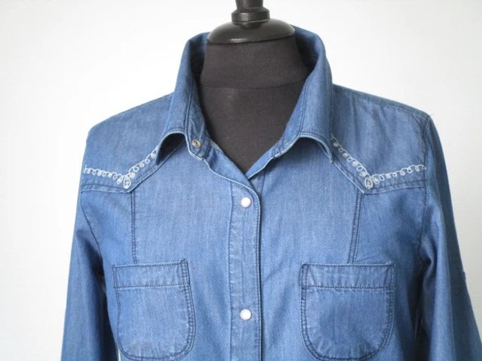 Chemise jean bleu Jac Jac 36 NEUVE - photo numéro 3