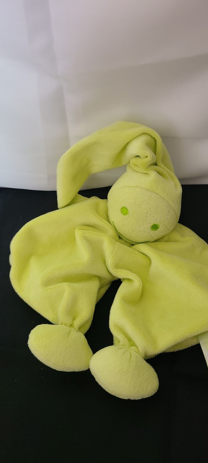 Doudou Plat Lutin Peluche TIAMO COLLECTION Vert Pomme - photo numéro 2