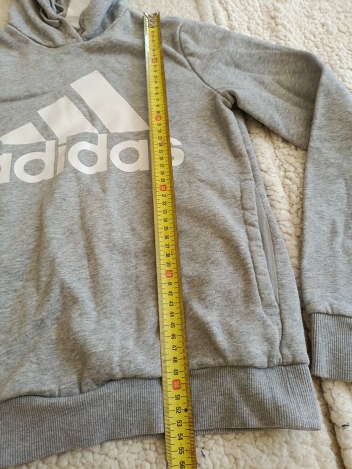 NEUF Sweat capuche gris Adidas – T. XS - photo numéro 6