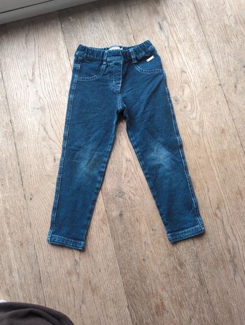 Jean slim boboli 3 ans bleu brut.