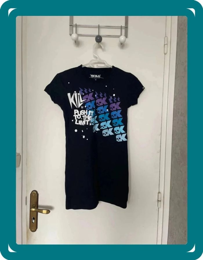 T-shirt noir motif