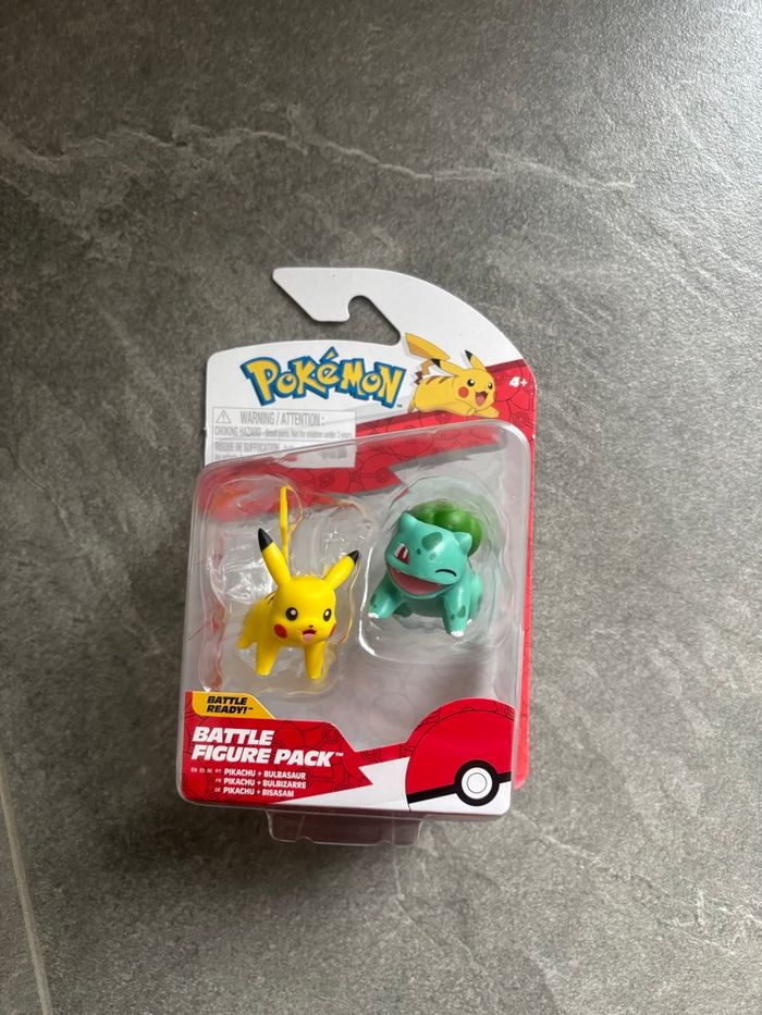 Pokémon Pack de Combat 2 Figurines Bulbizarre et Pikachu Jazwares