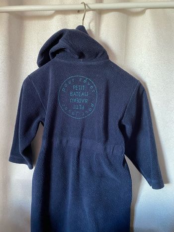 Robe de chambre polaire marine pressions 4 ans Petit Bateau