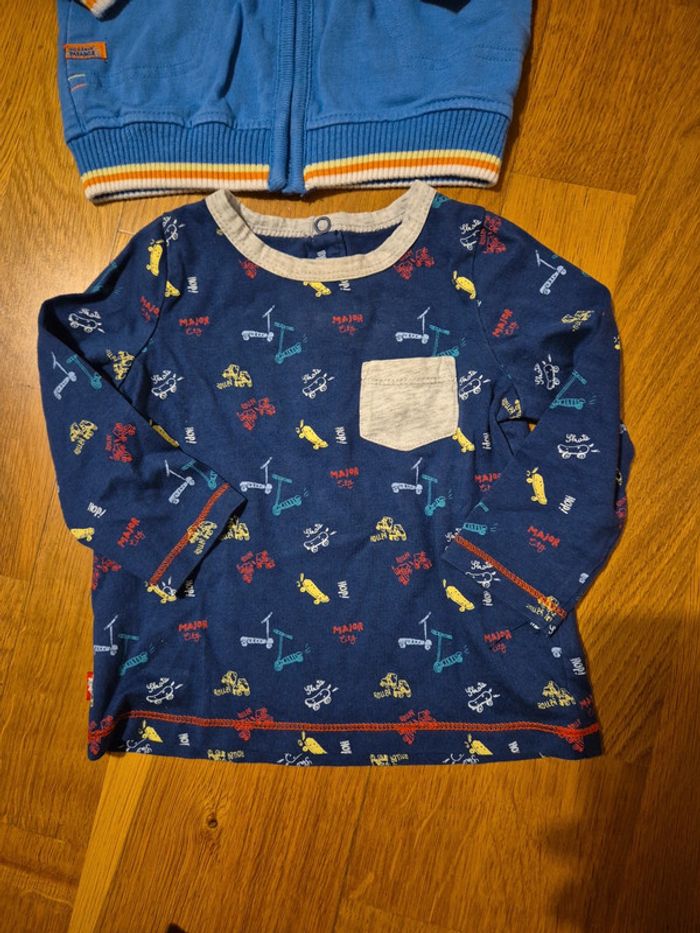 Lot sergent major tee-shirt et gilet taille 12 mois - photo numéro 3