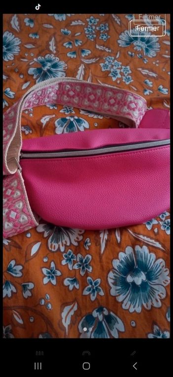 Sac bandoulière rose