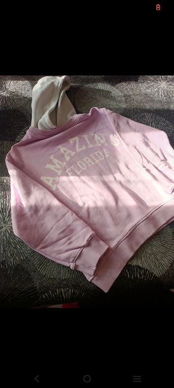 Sweat capuche Zara 9 ans rose