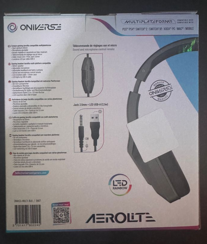 Casque Gaming Oniverse Aerolite - photo numéro 2