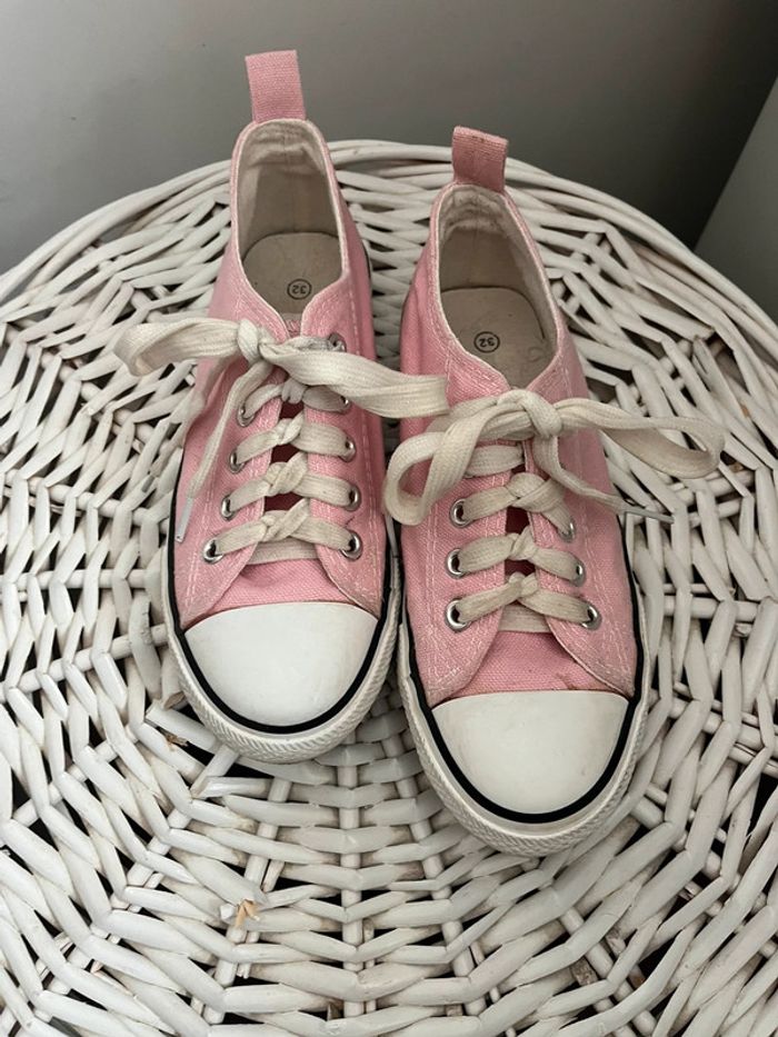 Baskets toile rose pointure 32 - photo numéro 3