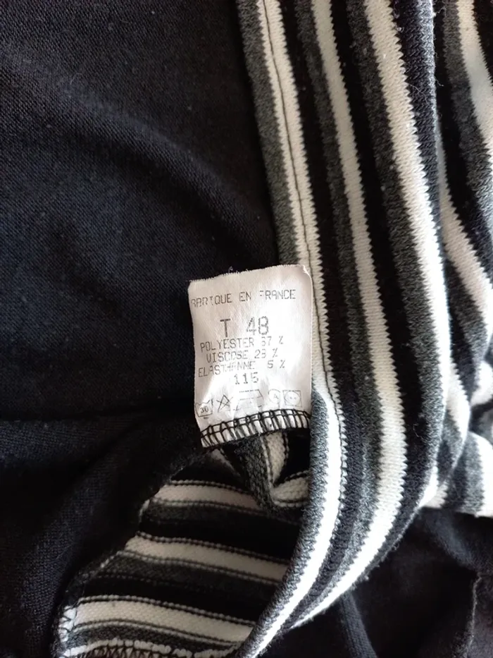 Pull femme noir et blanc T48 - photo numéro 13