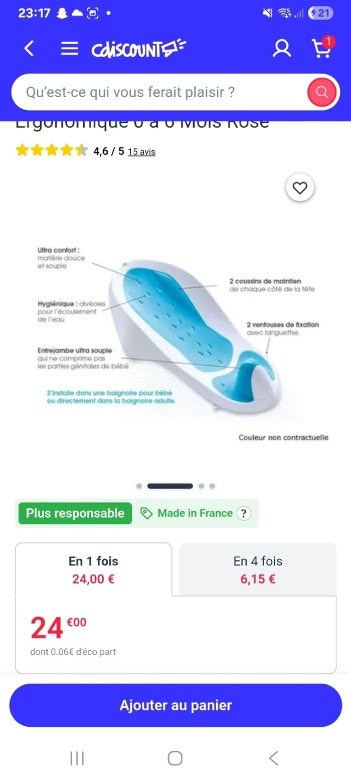 Transat de bain - photo numéro 3