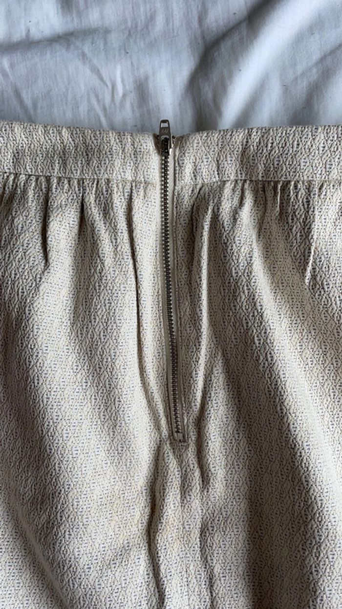 Jupe écrue légèrement paillettee - taille 36 - Monoprix - photo numéro 4