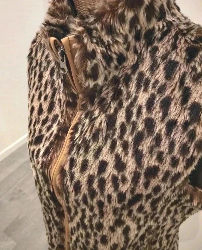 50 € Veste sans manches vintage Imprimé léopard (taille 42) - photo numéro 3