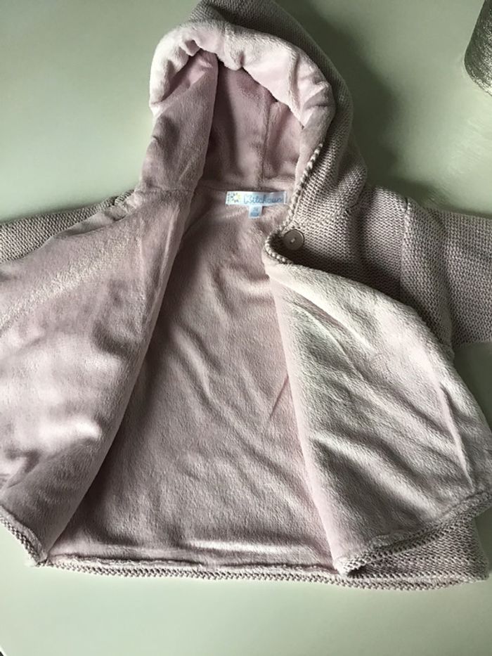 Manteau tricot doublé polaire 0-3 mois - photo numéro 3