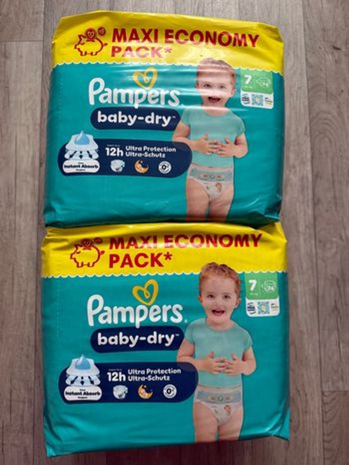 Lot de 2 maxi pack Pampers taille 7