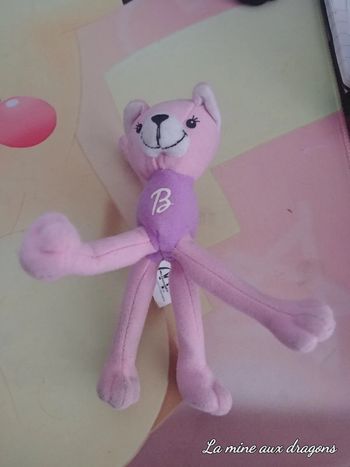 Barbie 2003 Mattel Mcdonald chat rose gatto cat plush peluche rare