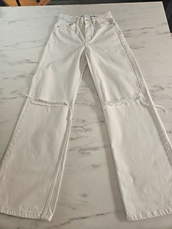 Bershka wide leg jeans blanc taille 32