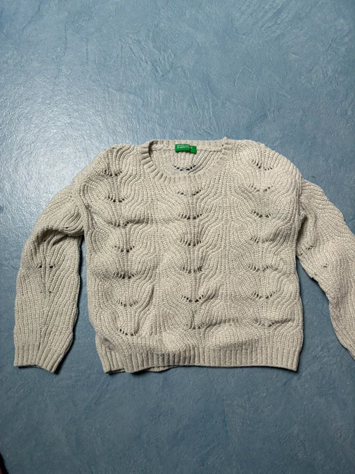 Pull benetton 6 ans beige