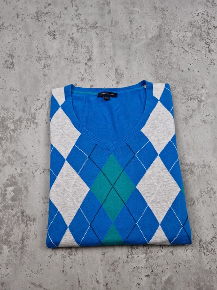 Pull col V à losanges Tommy Hilfiger L Femmes - photo numéro 2