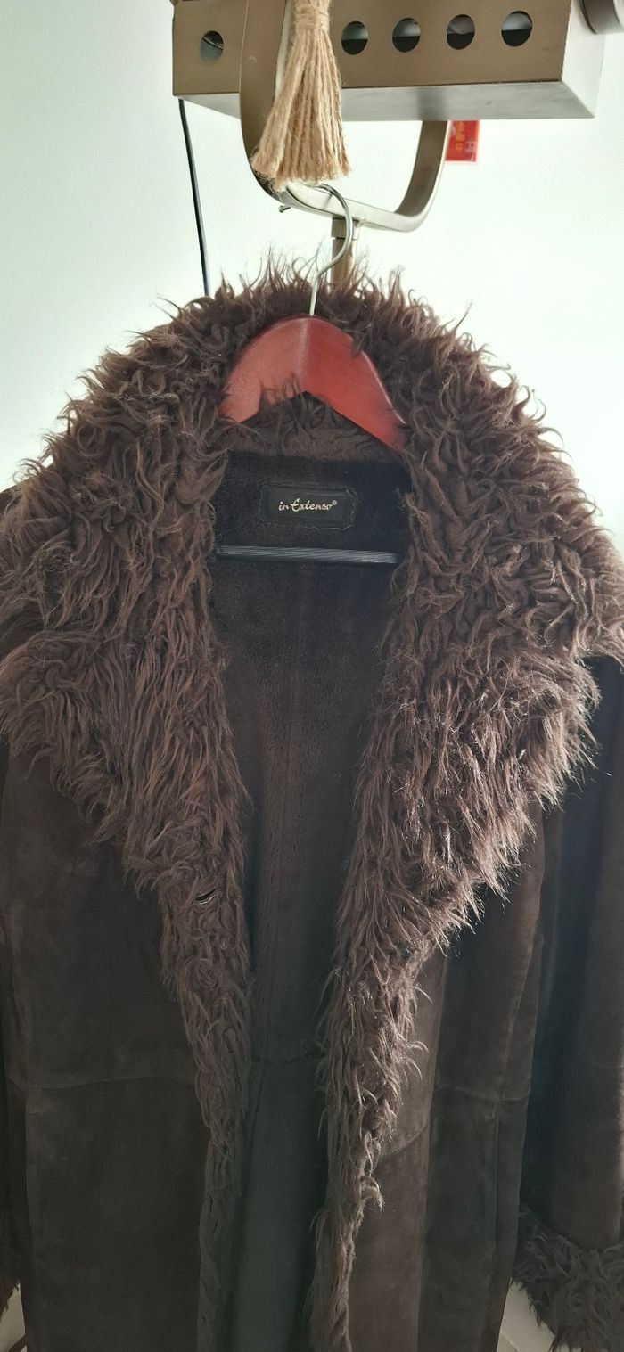 Manteau  daim femme marron - photo numéro 2