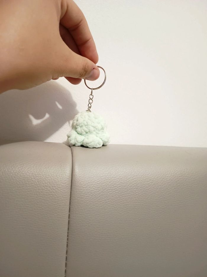 Porte clé poulpe vert d'eau crochet neuf - photo numéro 2