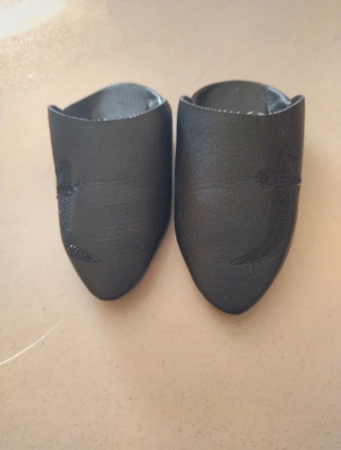 Babouches noires bébé garçon taille 24 - photo numéro 2