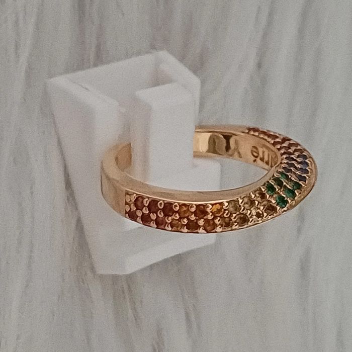 Bague doré à l'or fine et pierre zircon de la marque carré y - photo numéro 2