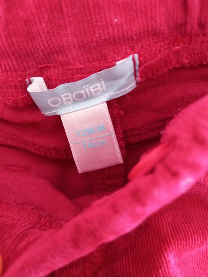 Pantalon velours 12 mois - photo numéro 2