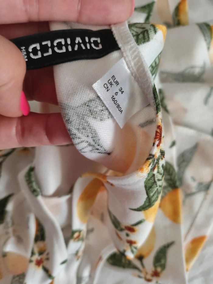 Robe patineuse citrons h&m 34 - photo numéro 3