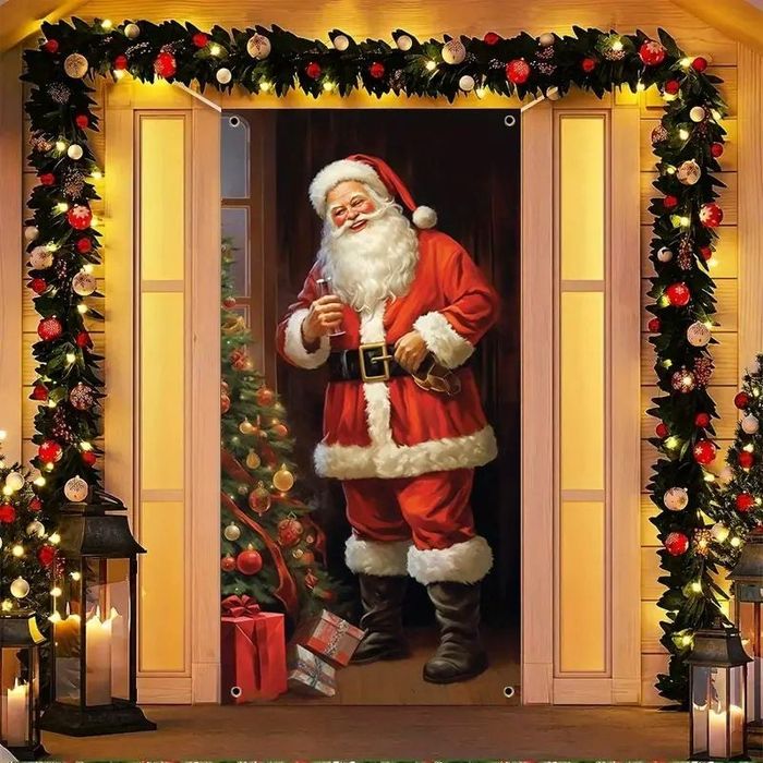 Bannière de Porte, Panneau de Porche Joyeux Noël,