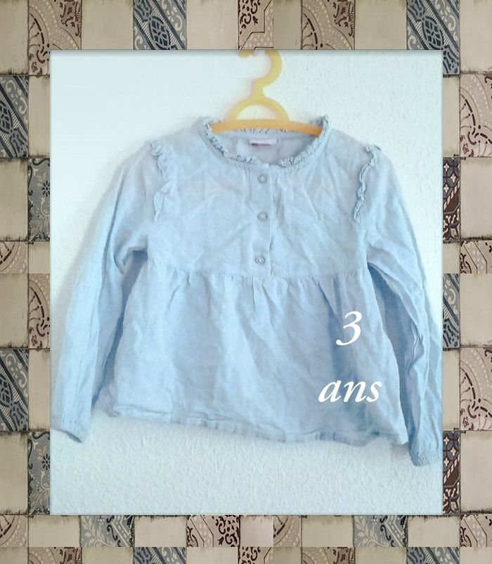 3 ans tao blouse chemise bleu clair print été /Excellent état - photo numéro 19