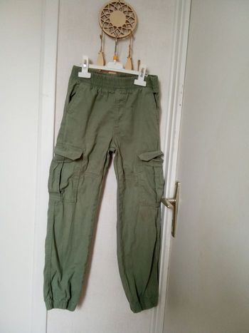 Pantalon cargo garçon mi saison automne tissaia 10 ans vert clair