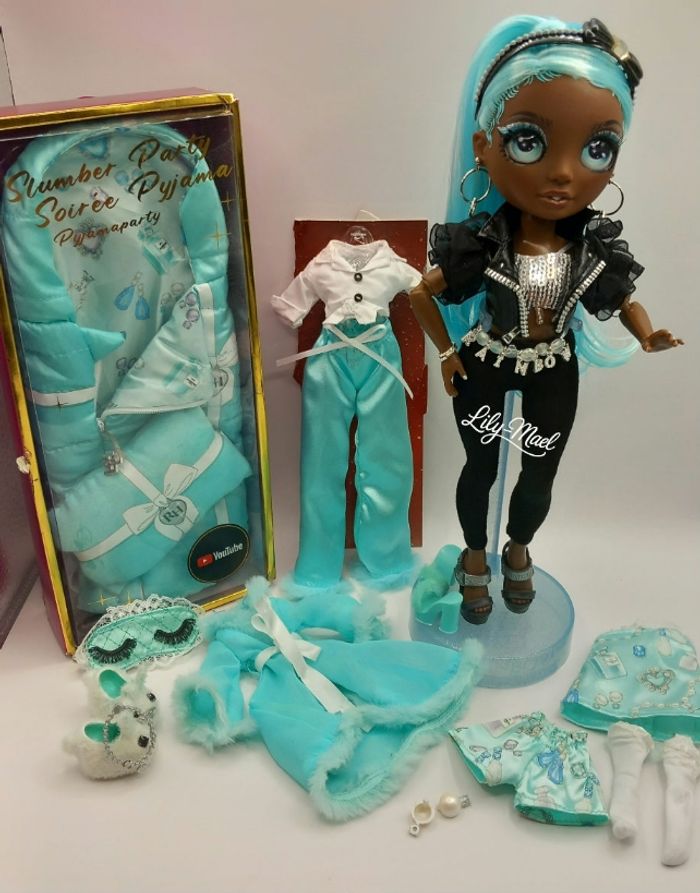 Poupée rainbow high Robin Sterling slumber party et custom - photo numéro 10