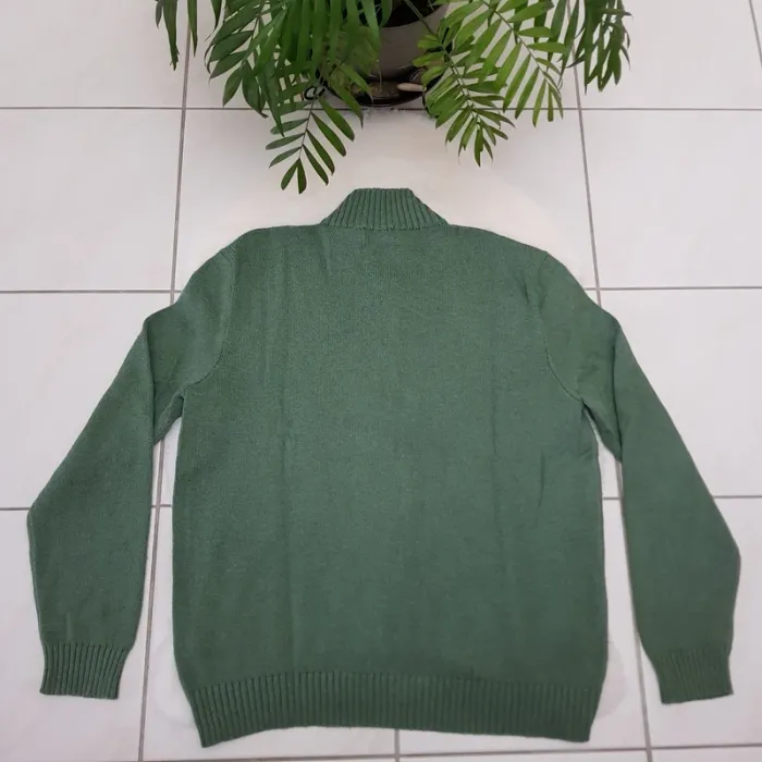 Pull Camionneur half demi zip Ralph Lauren L Vert - photo numéro 3
