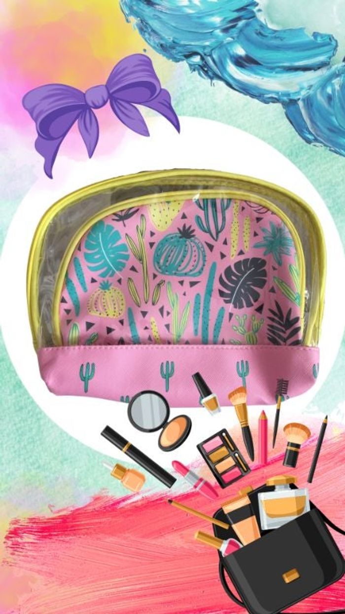 Lot de 2 trousses de toilette/à maquillage