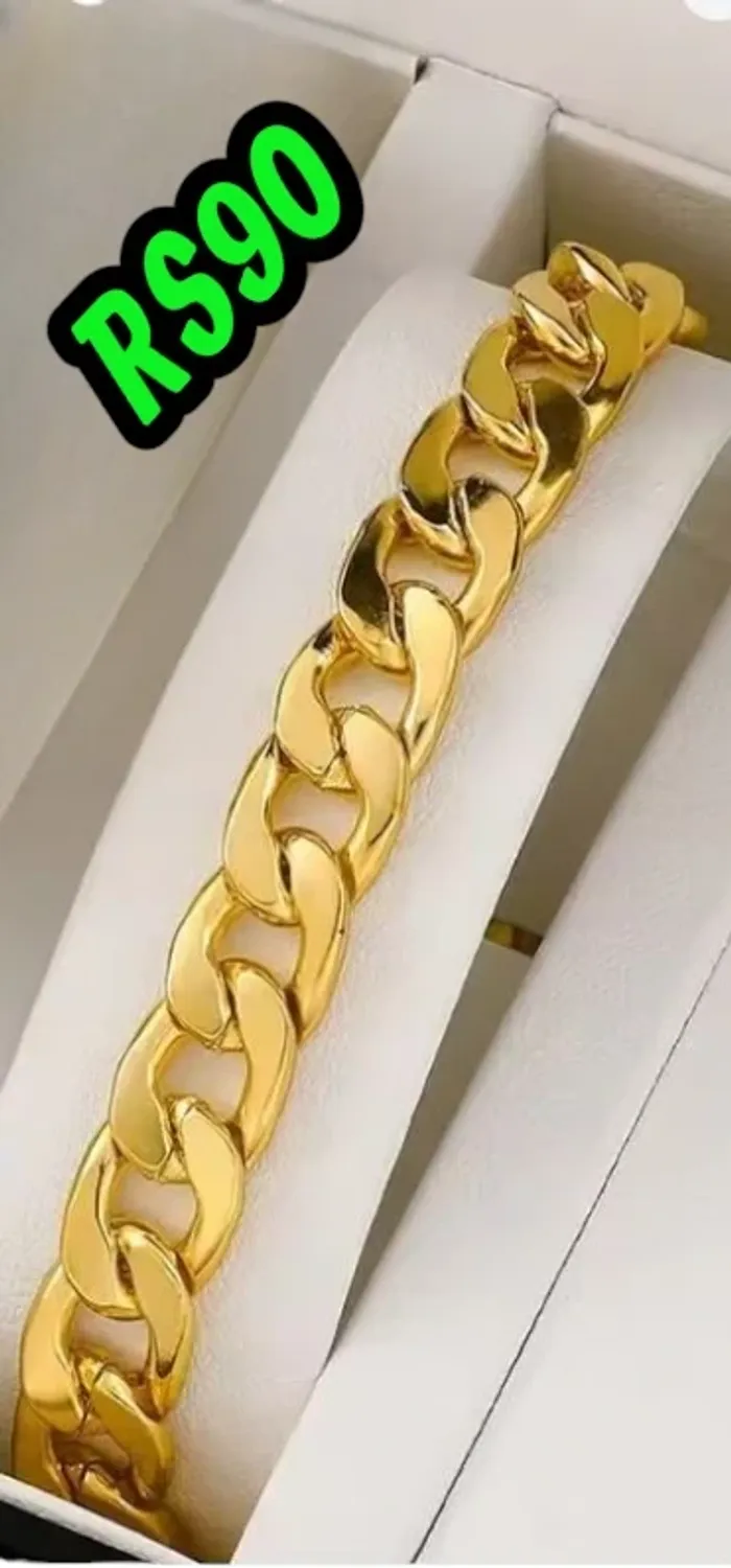 Bracelet coloré style plaqué or , 12mm, chaîne pour hommes ou femmes