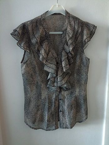 Chemisier Volanté Imprimé Animal – Style & Légèreté