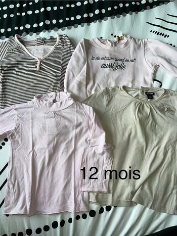 Lot de Tee-Shirt manche longue 12 mois