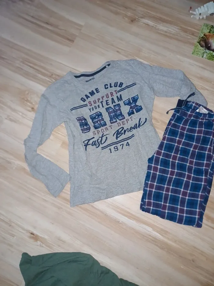 Pyjama leger 10/12 ans à carreaux - photo numéro 2