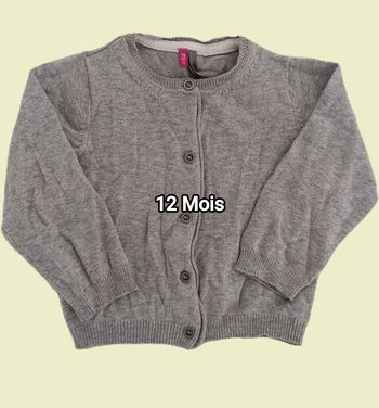 Gilet fin gris. 12 mois. Orchestra.