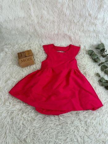 Robe et bloomer fushia Obaibi taille 12 mois