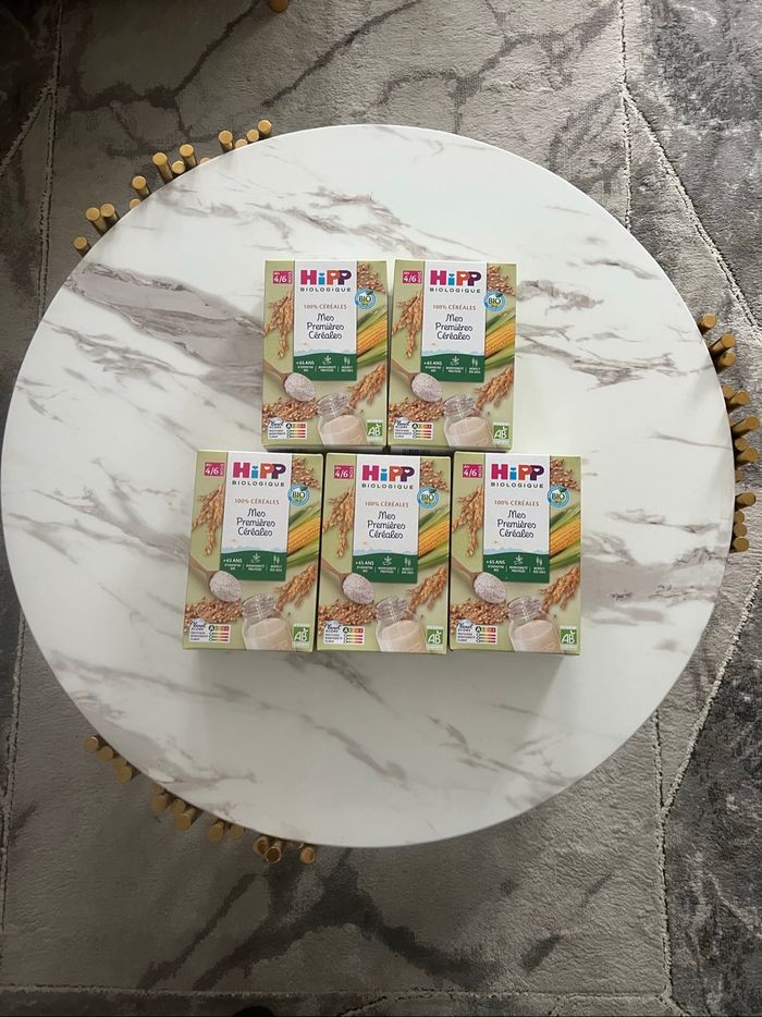 Lot de 5 paquets Mes Premières Céréales HiPP Bio – dès 4/6 mois