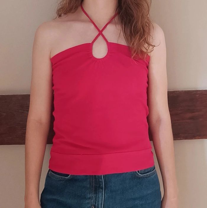Débardeur rose à nouer couleurs d'été - photo numéro 2