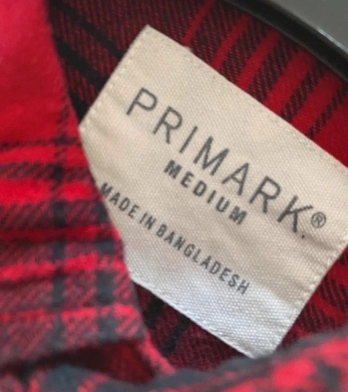 Belle chemise Primark  style bûcheron Noir et rouge  Taille M - photo numéro 4