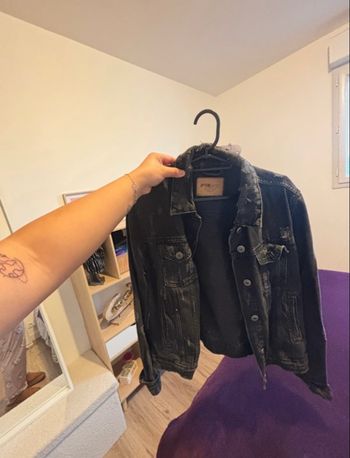 Veste en jean noir