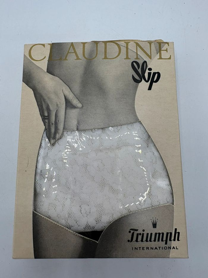 💞 Slip Claudine blanc Triumph vintage T2 💞 - photo numéro 2