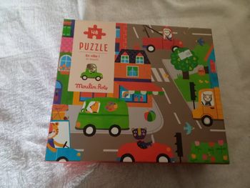 Puzzle 48 pièces en ville Les Popipop
