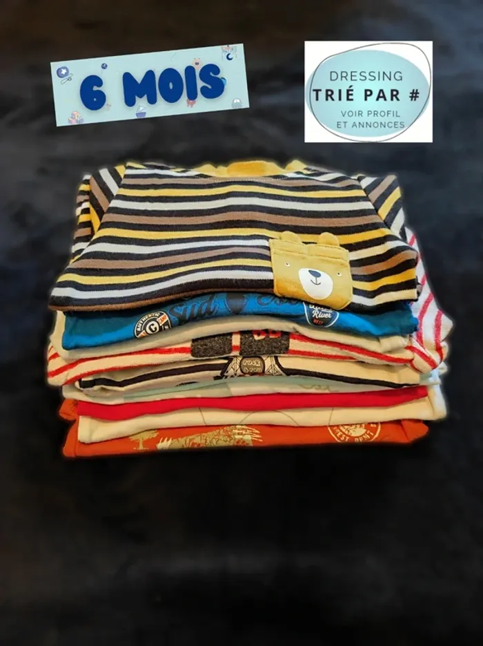 Lot 11 t-shirt manches longues 6 mois